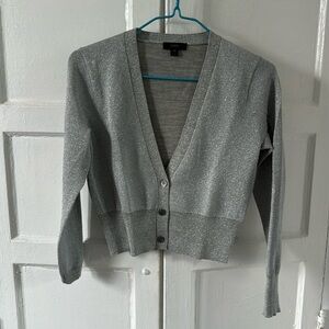 JCREW lurex cropped sweater size XS